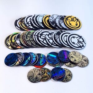 Pokemon TCG Collectible Holographic Coin Lot Large Small 50 Pieces